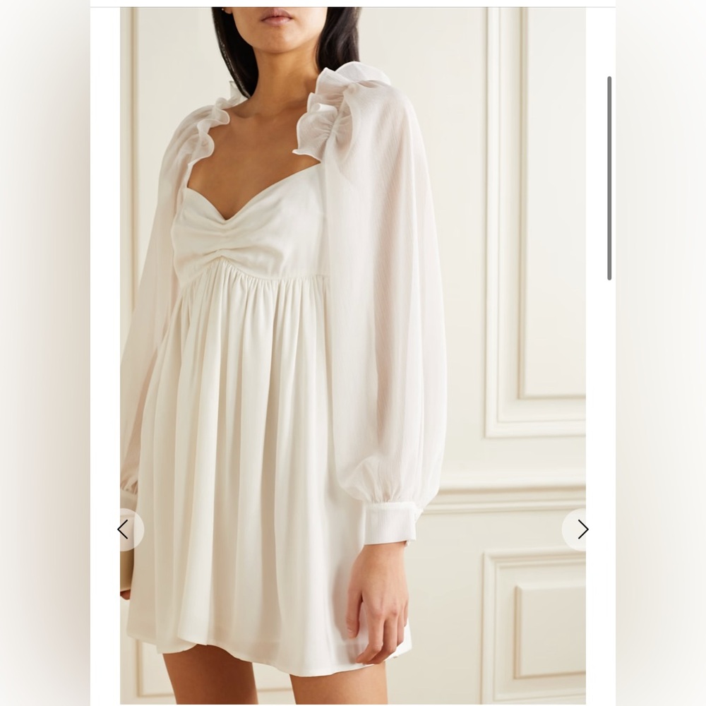 Elegant White Ruffle Dress